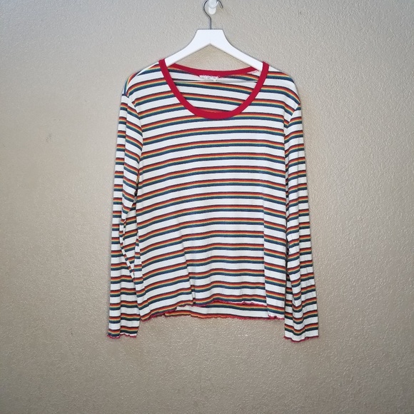 70s asthetic Plus size Long sleeve crop tshirt - Picture 3 of 4